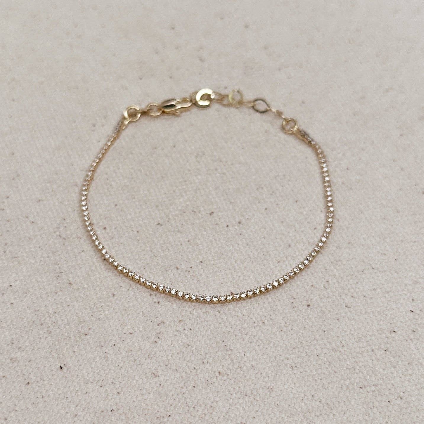 Gold Filled Mini Tennis Bracelet