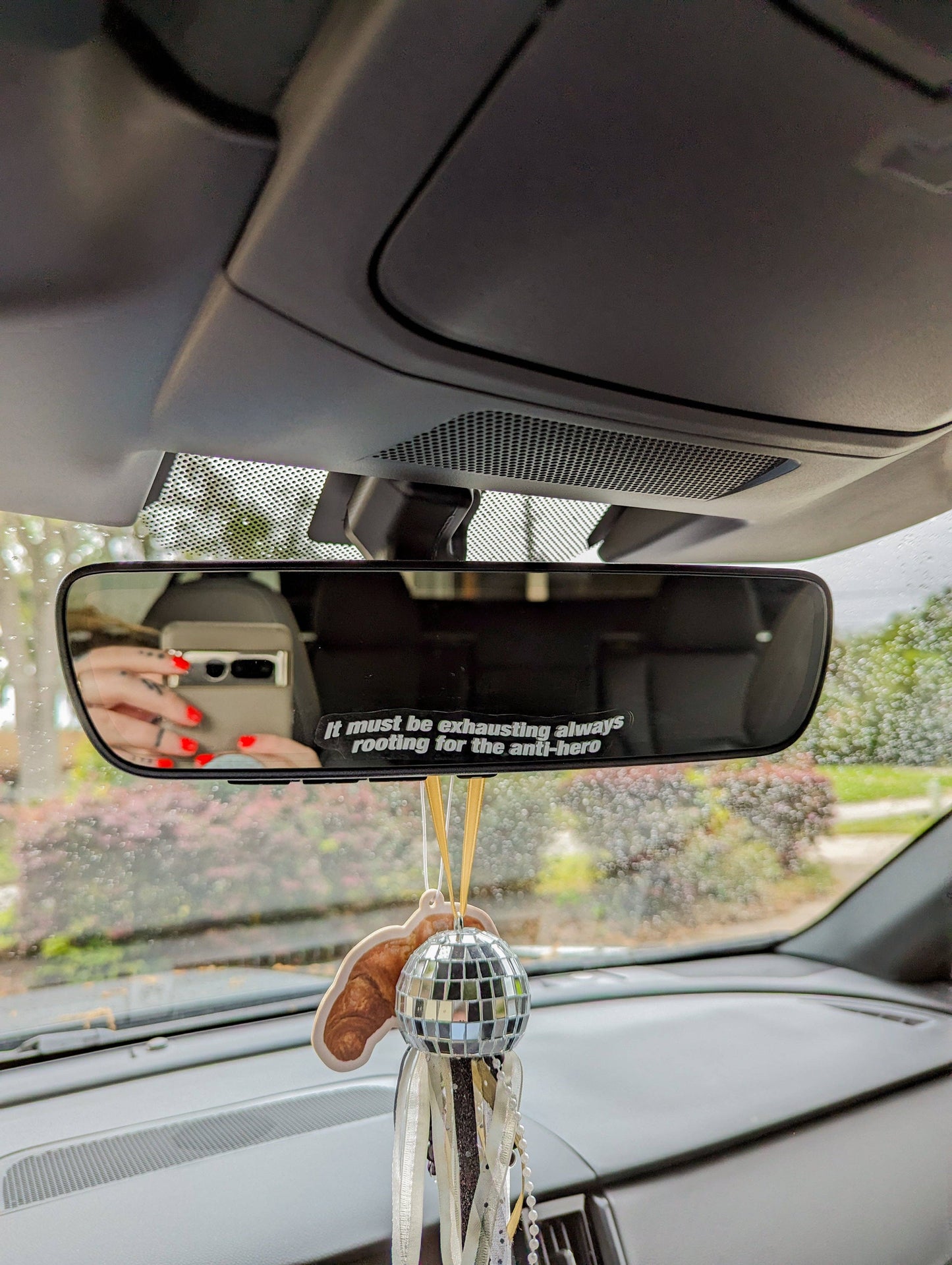 Anti-hero car mirror decal