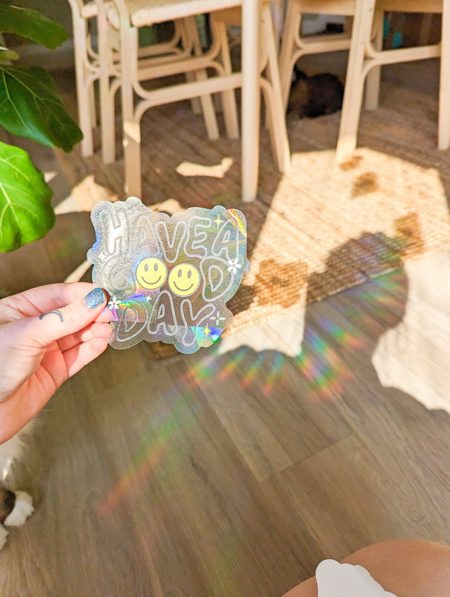 Not a morning person suncatcher sticker
