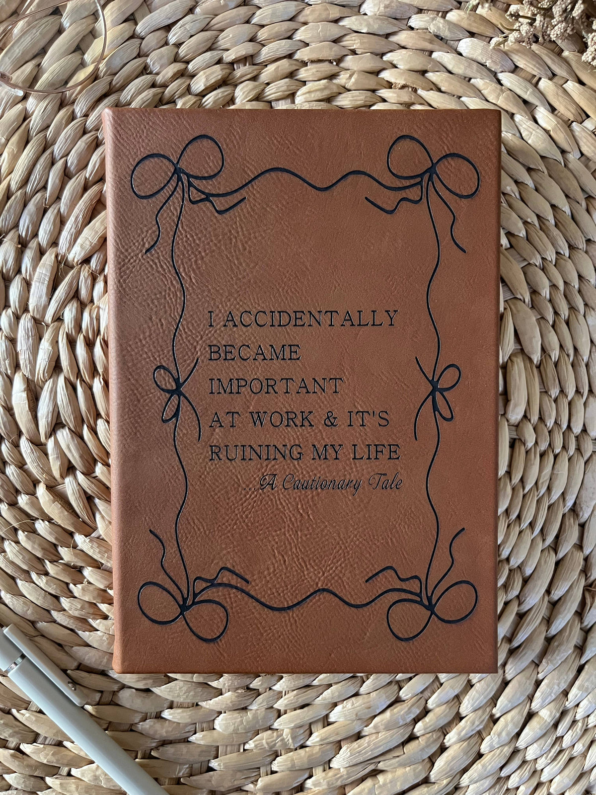 Important at Work Leatherette Journal