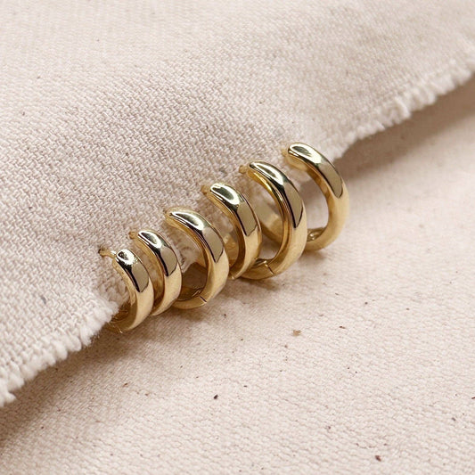 Polished Gold-filled Huggies