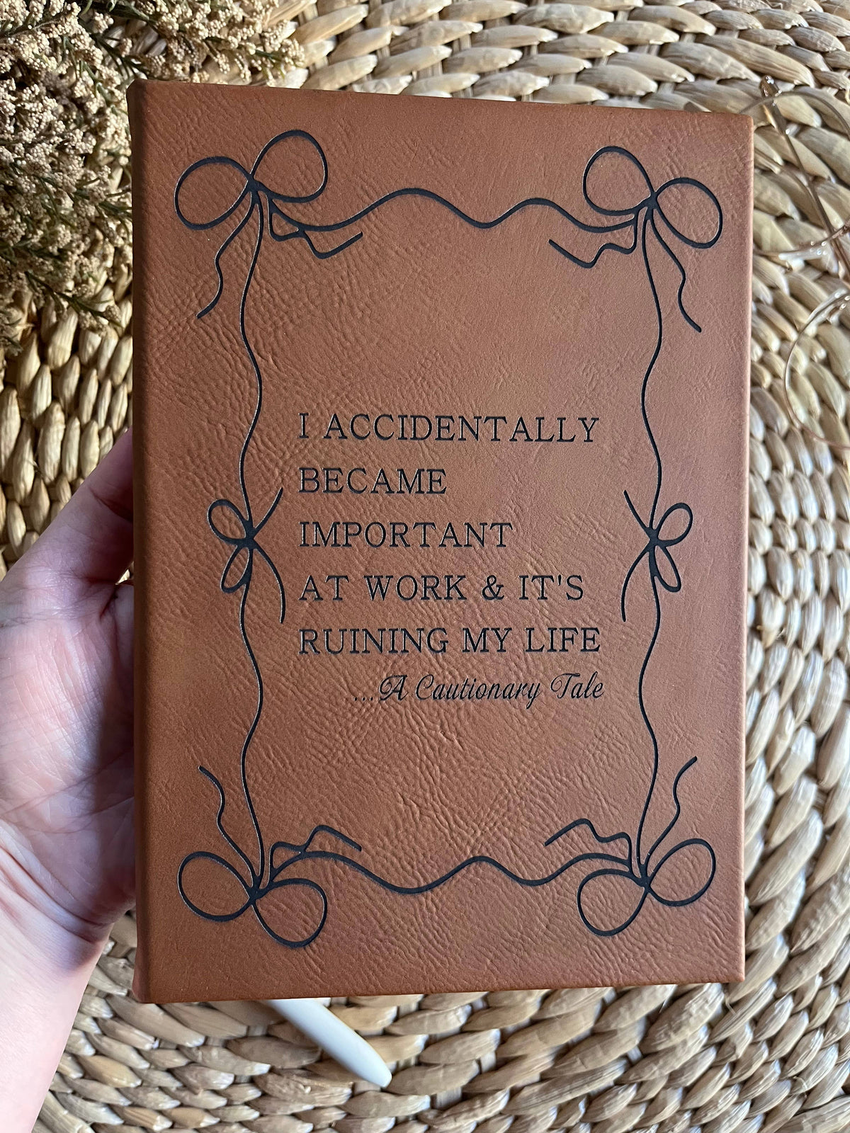 Important at Work Leatherette Journal