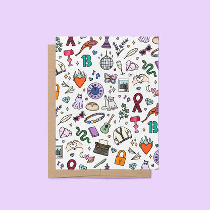 Eras Doodles Greeting Card