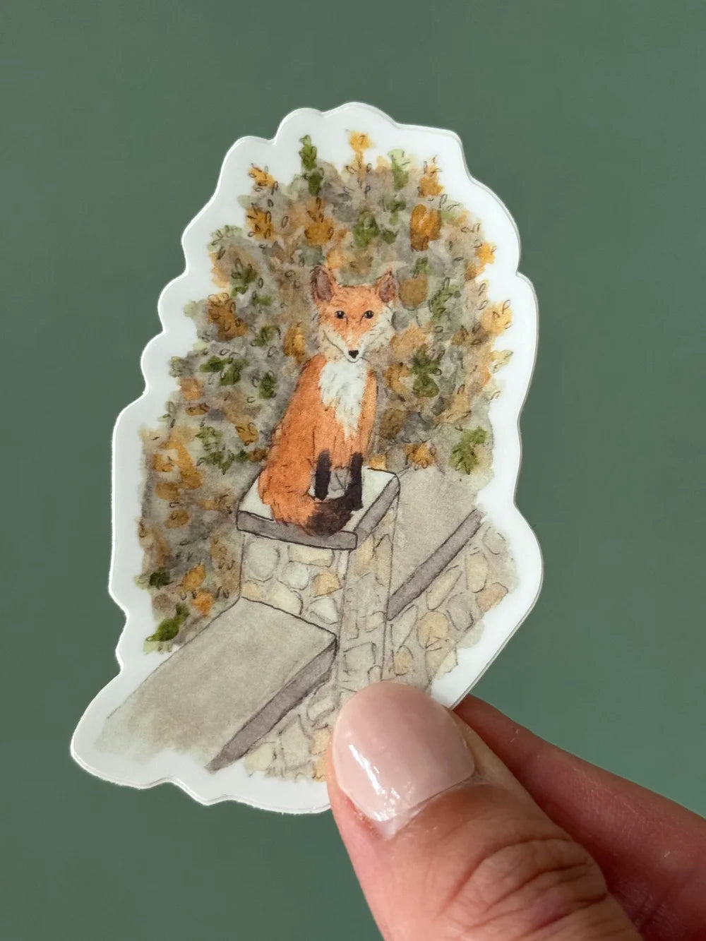 Watercolor Fox Sticker – FrederickMade