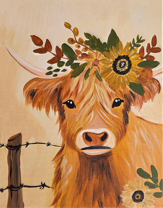 Honey Highland Cow Paint Kit