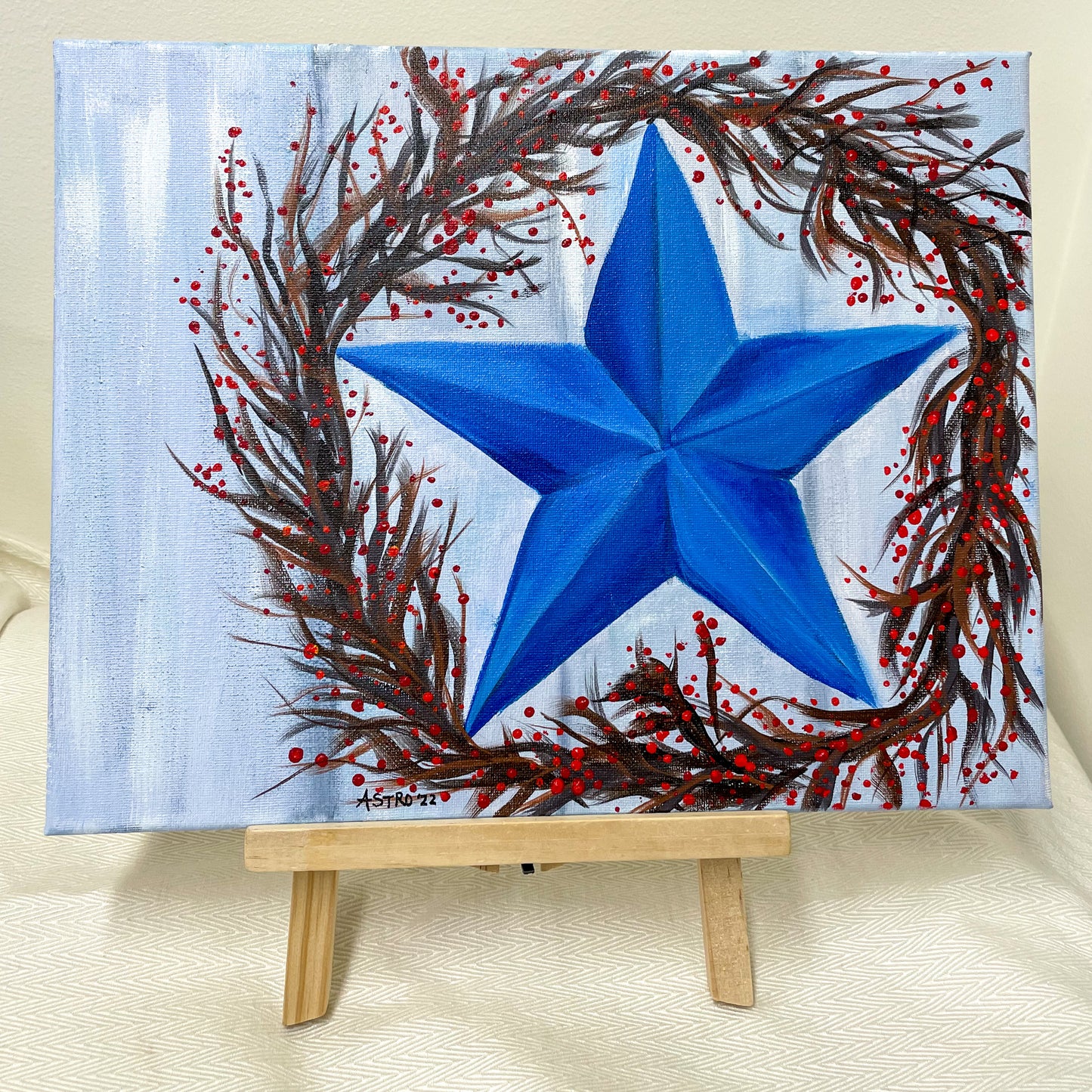 Star wreath painting
