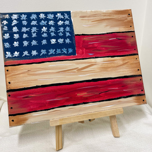 Rustic Flag Painting