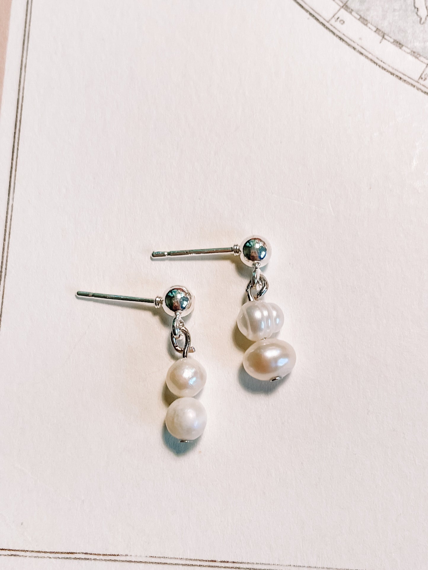 Double Pearl dangles