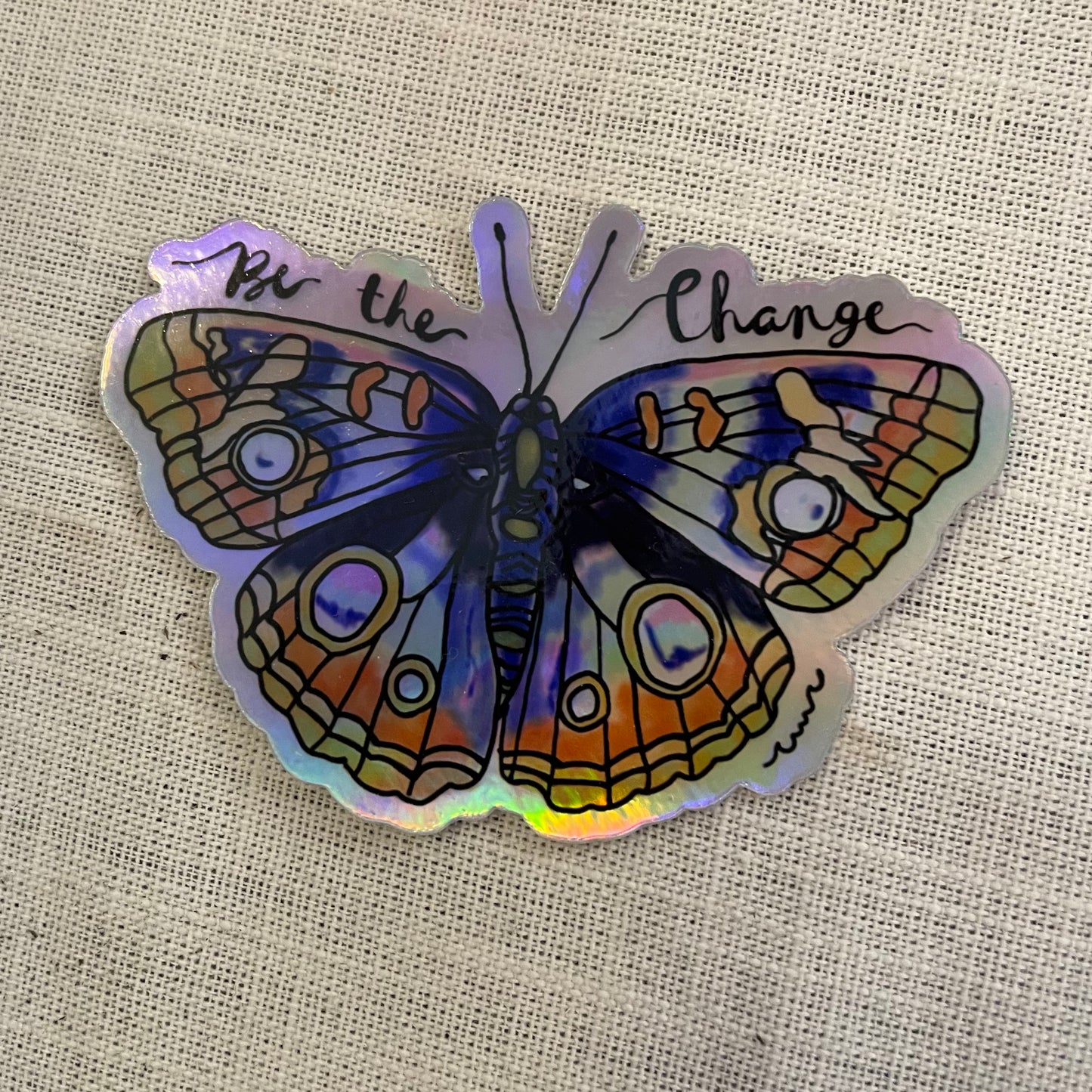 Be the change butterfly sticker