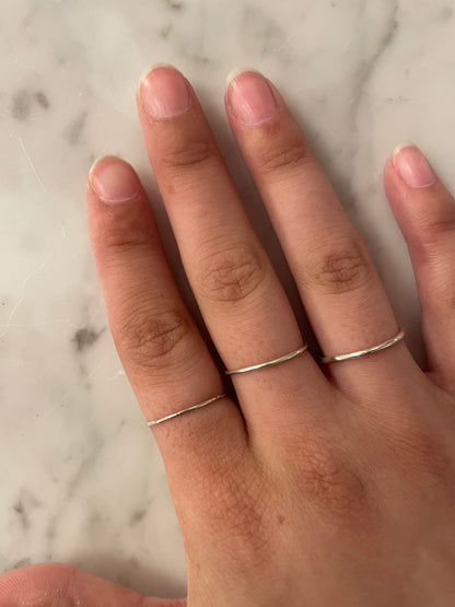 Sterling silver stacking rings