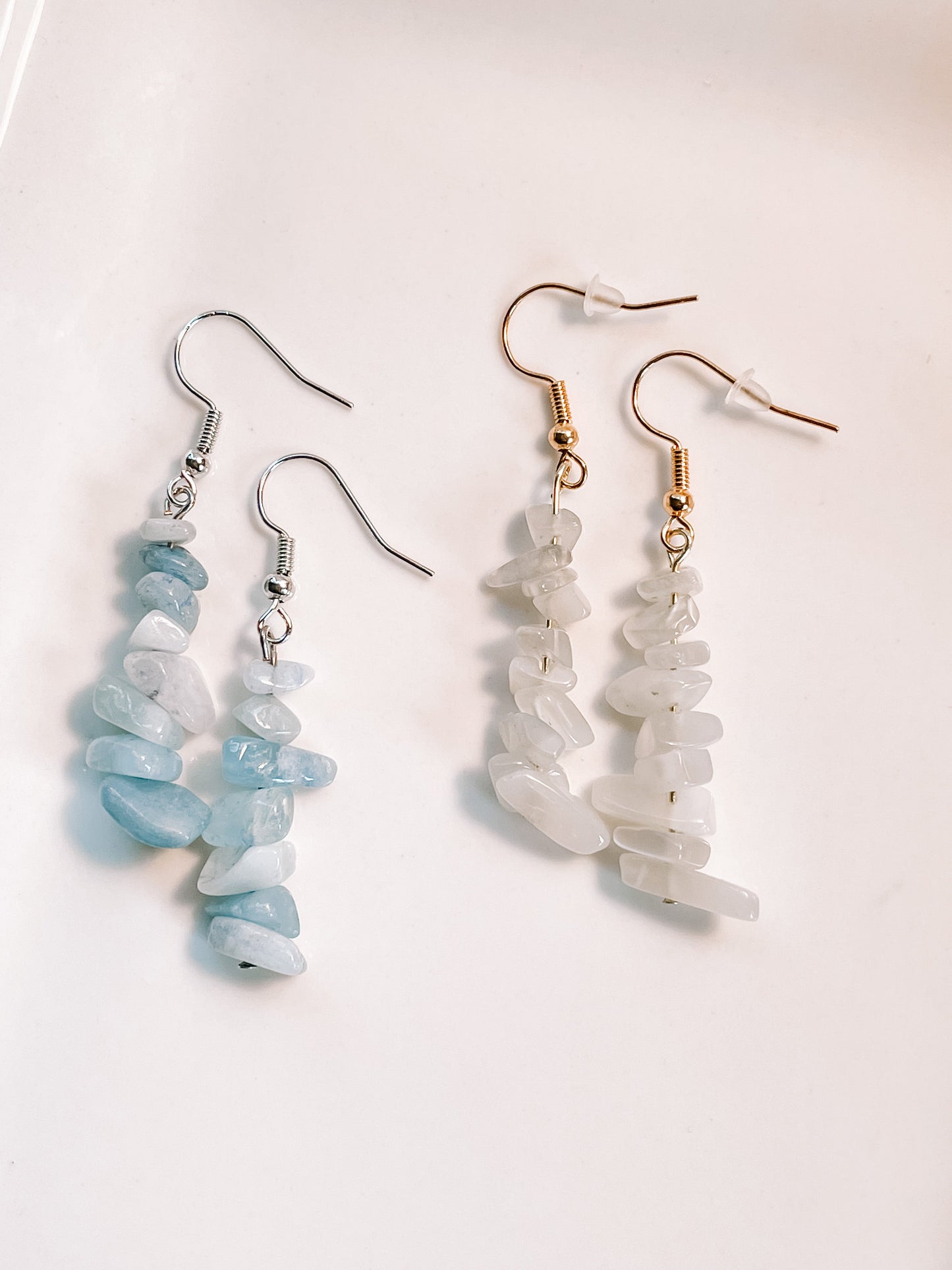 Gemstone pendant earrings