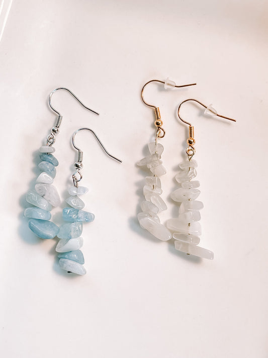 Gemstone pendant earrings