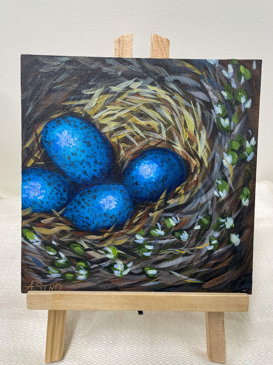 Bird nest painting
