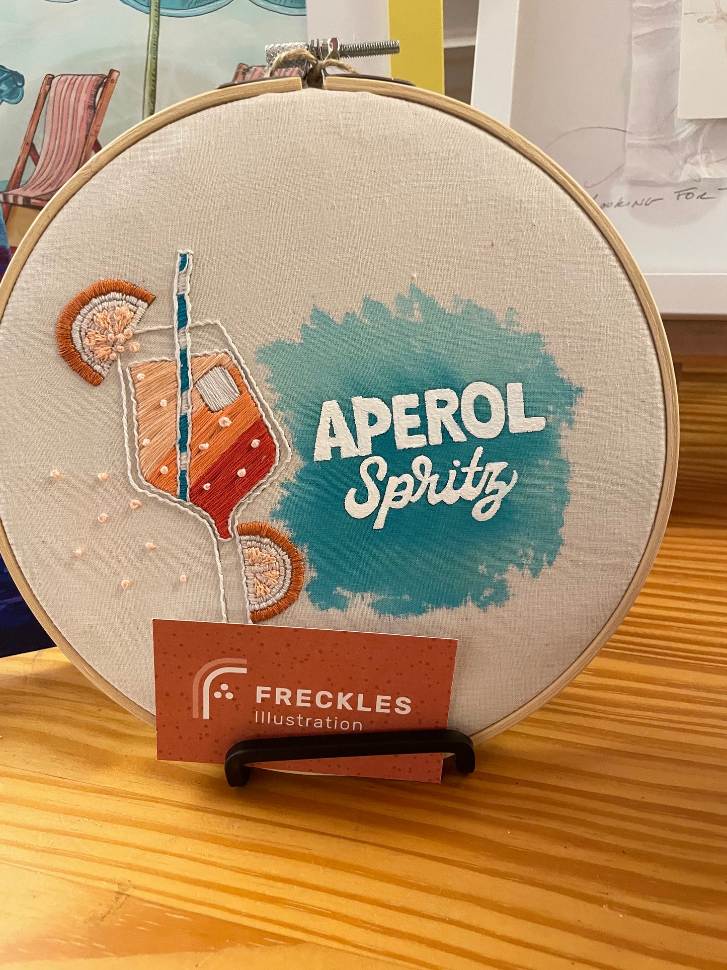 Aperol Spritz Embroidery
