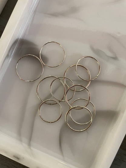 Sterling silver stacking rings