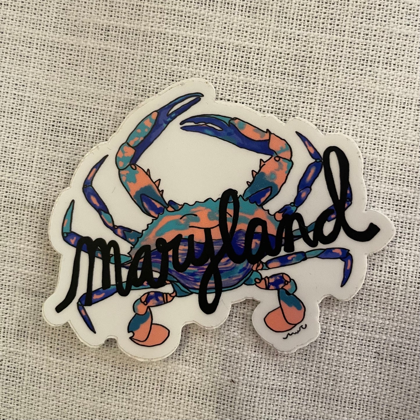Painted crab sticker