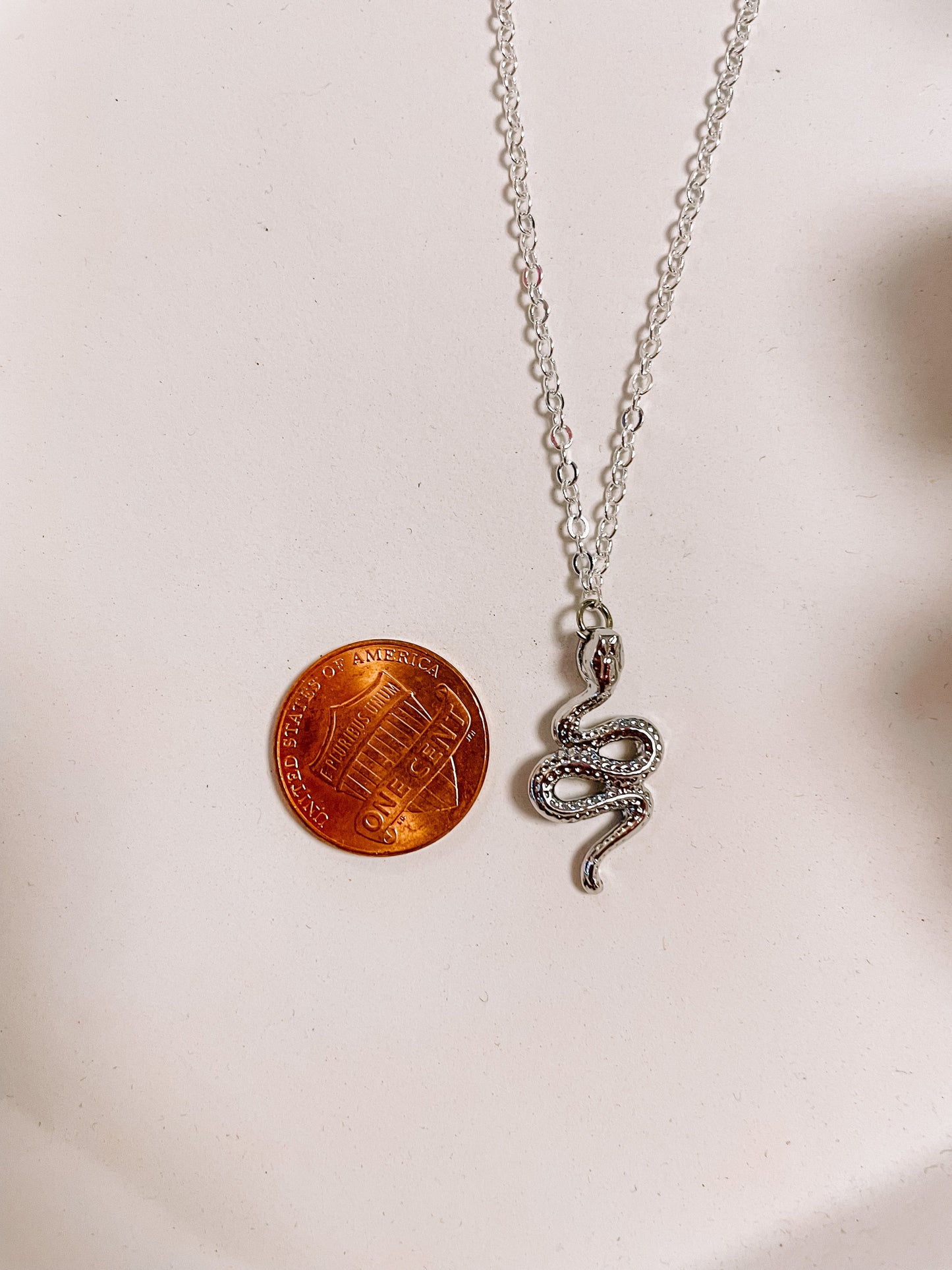 Snake pendant necklace