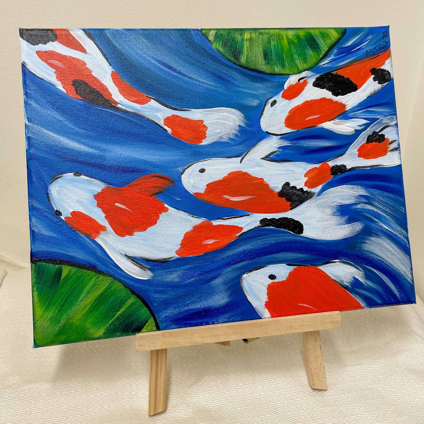 Koi fish acrylic painting