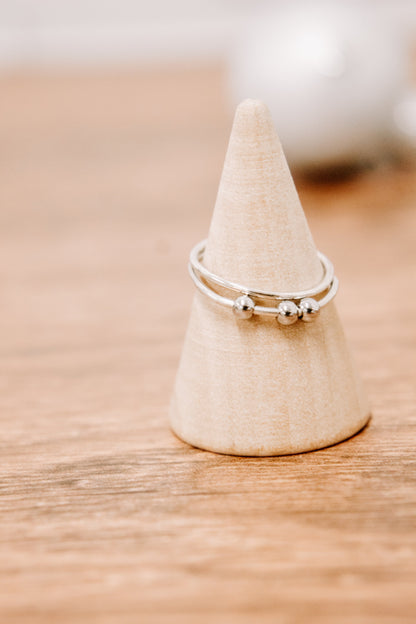 Sterling silver fidget rings