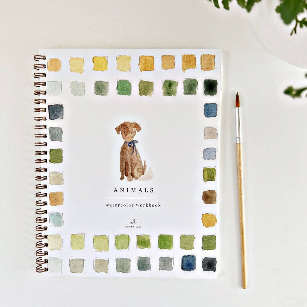 animals watercolor workbook