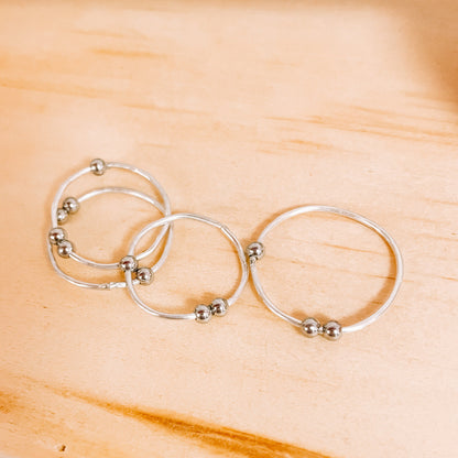 Sterling silver fidget rings